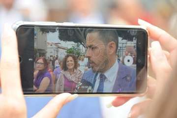 Telde protesta en silencio contra la violencia machista (Foto TA y Francisco Javier Santana)
